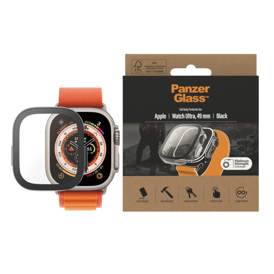 PanzerGlass™ Full Body Apple Watch Ultra & Ultra 2 - 49mm in Schwarz PanzerGlass™ Full Body Apple Watch Ultra & Ultra 2 - 49mm in Schwarz